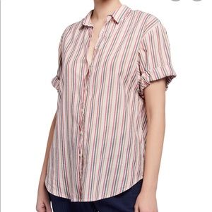 XiRENA Multicolor Striped Button Down Shirt